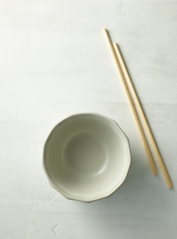 empty bowl and chopsticks