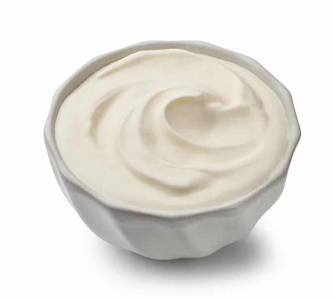 bowl of sour cream yogurt