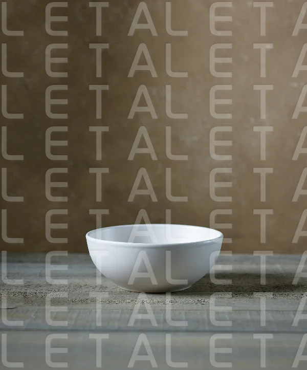 empty white bowl