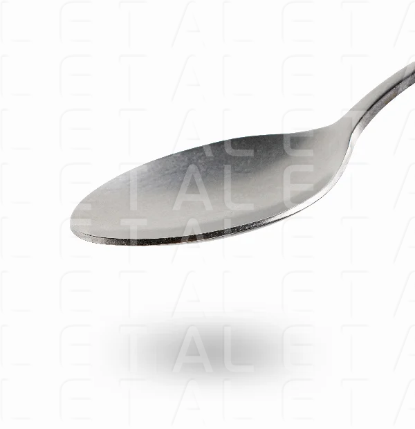 empty spoon on white background