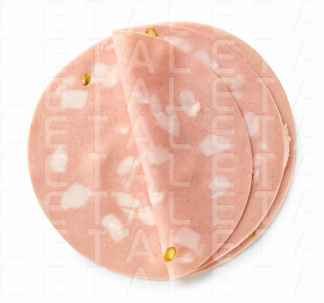 slices of pork sausage with pistachios