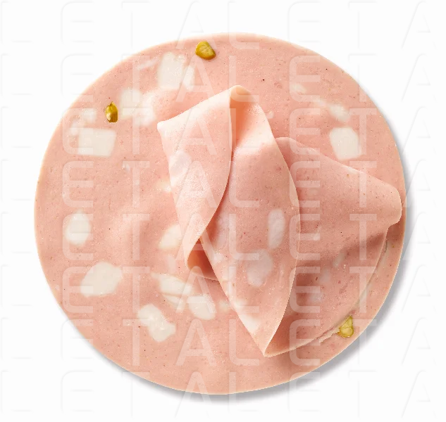 slices of pork sausage with pistachios