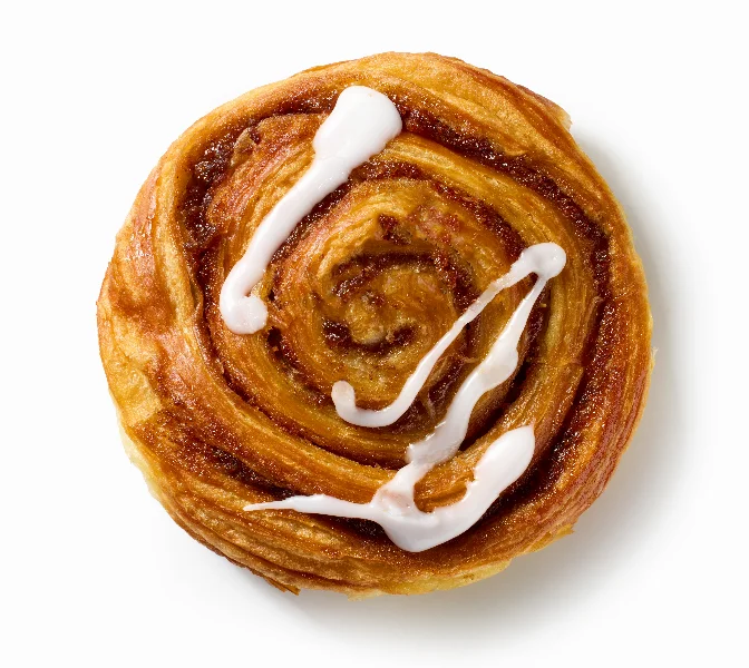freshly baked sweet cinnamon roll