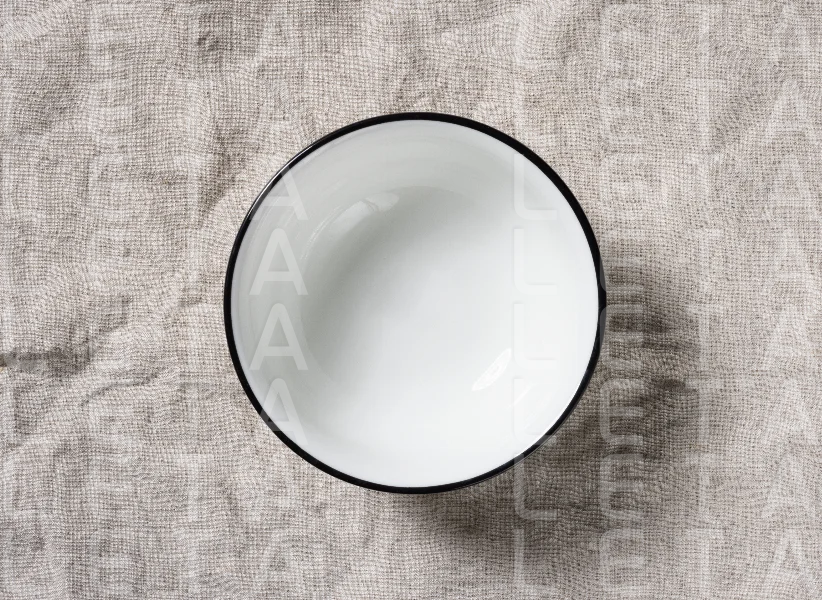 empty white bowl