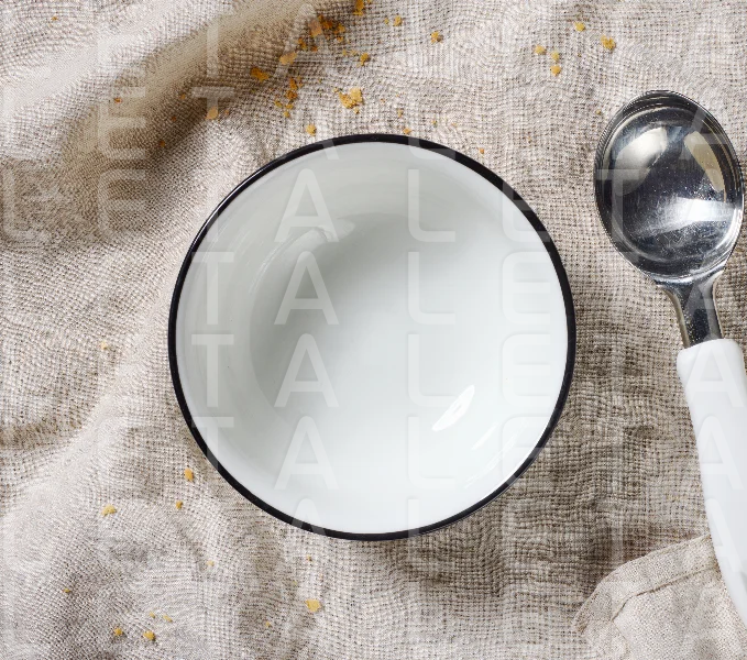 empty white bowl