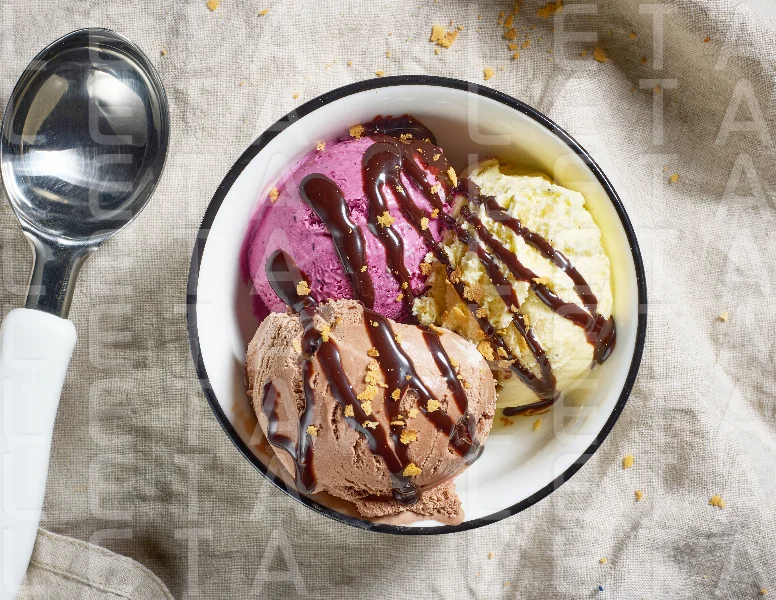 bowl of various ice cream