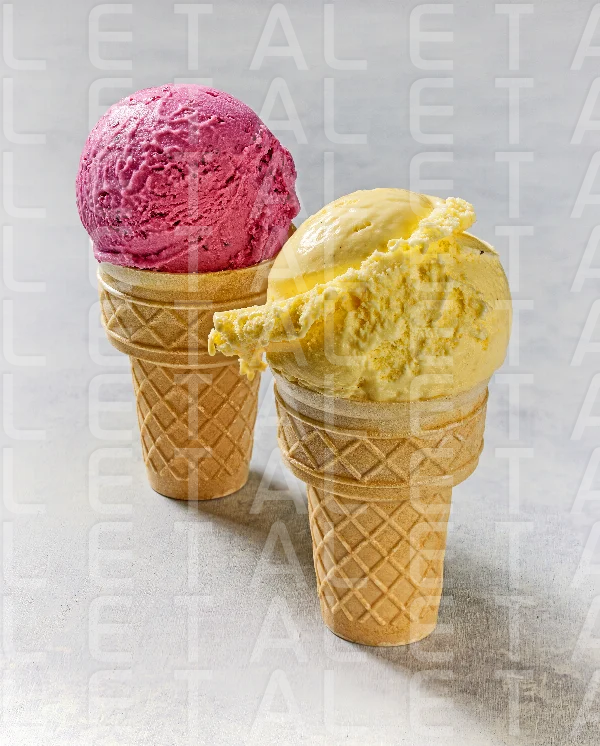 vanilla and black currant ice cream