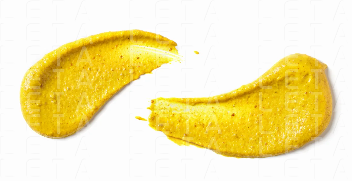mustard on white background