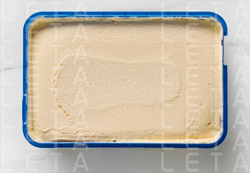 box of vanilla ice cream