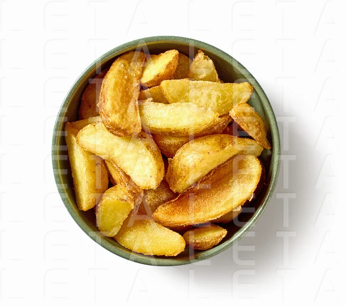 bowl of fried potato wedges