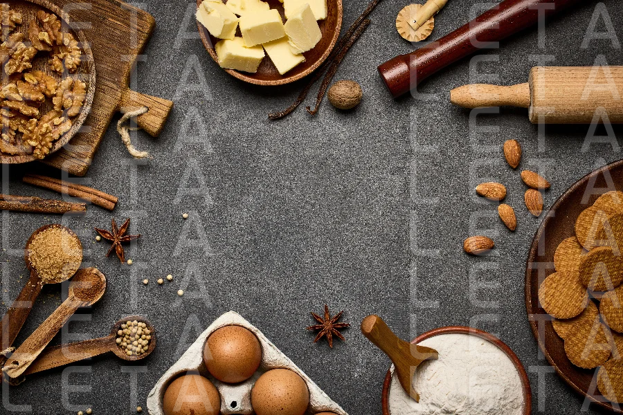 various baking ingredients