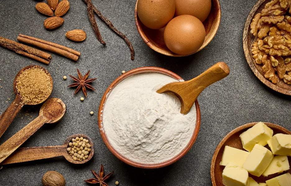 various baking ingredients