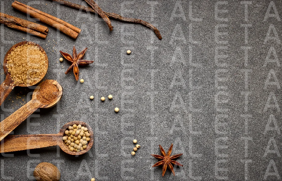 various spices for baking