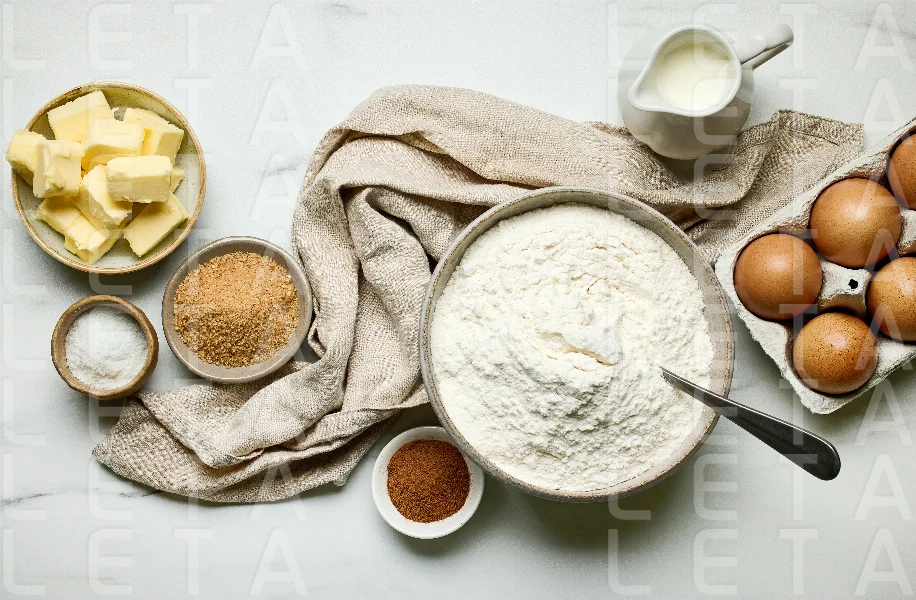 various baking ingredients
