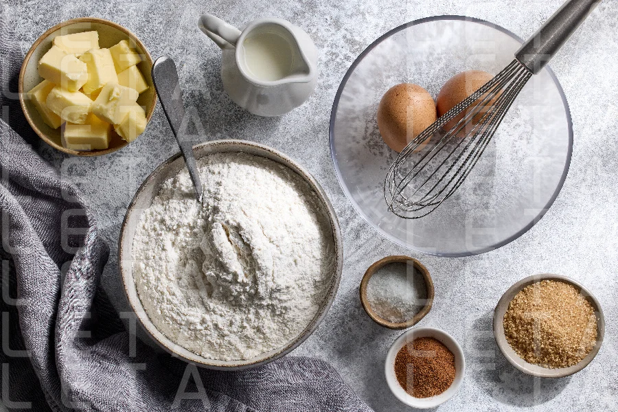 various baking ingredients