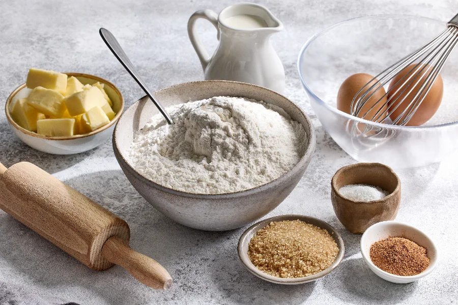 various baking ingredients