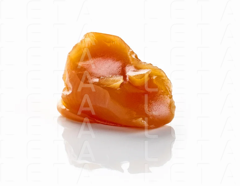 caramel candy on white background