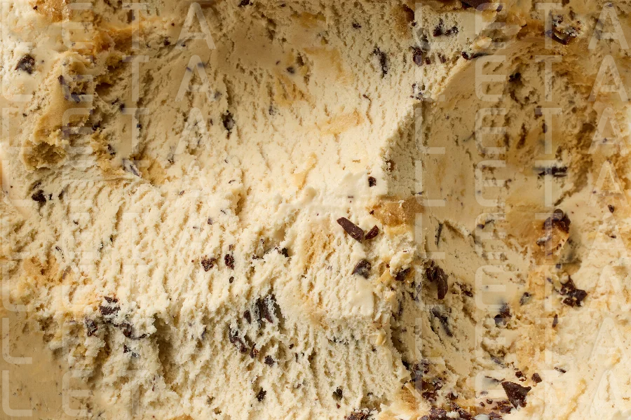coffee liqueur ice cream with chocolate pieces