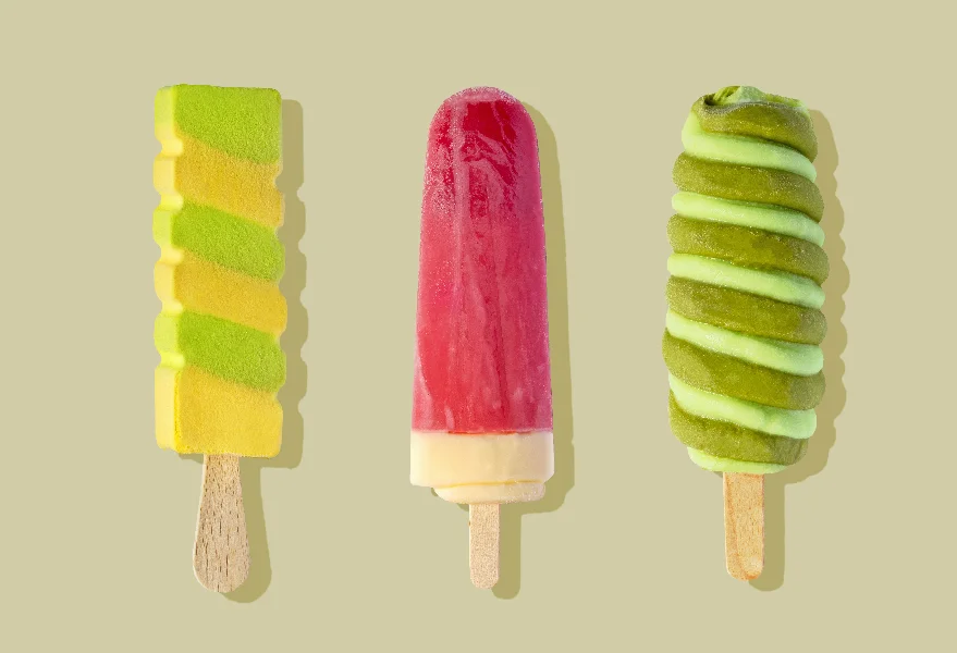 various colorful popsicles