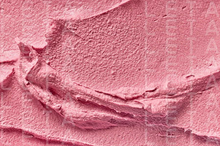 pink homemade ice cream texture