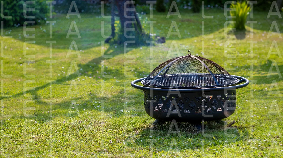 fireplace in garden