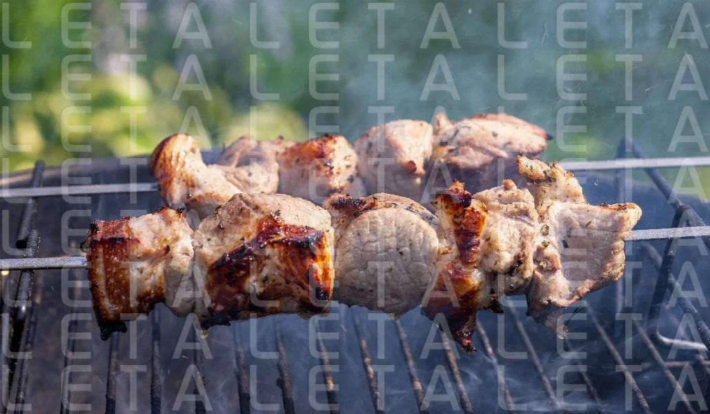 grilled pork skewers
