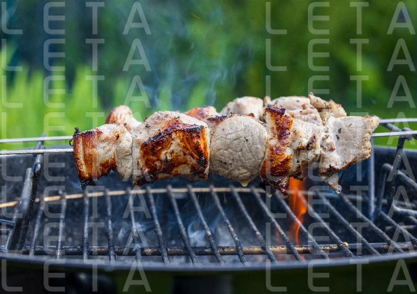 grilled pork skewers
