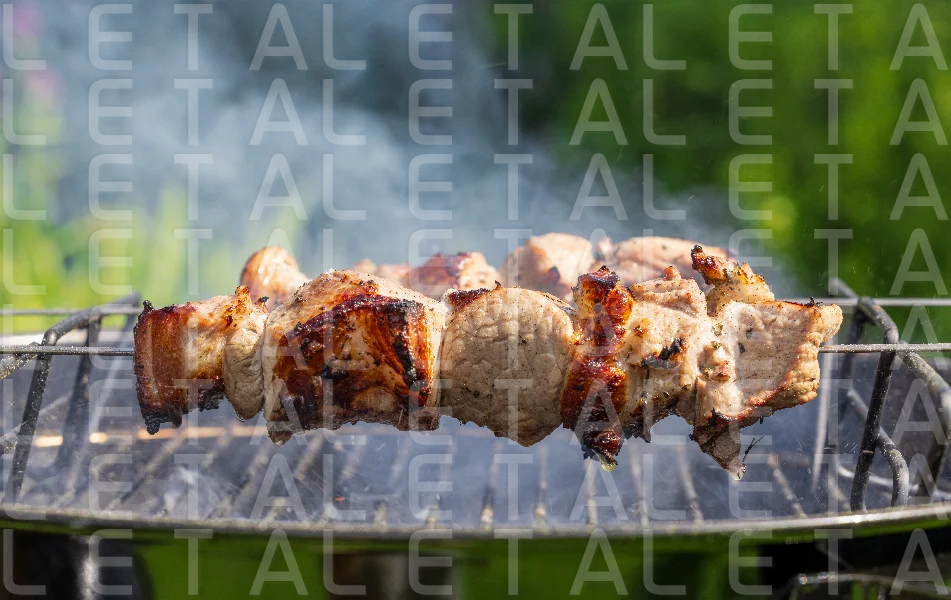 grilled pork skewers