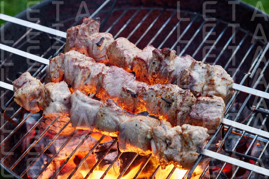 grilled pork skewers