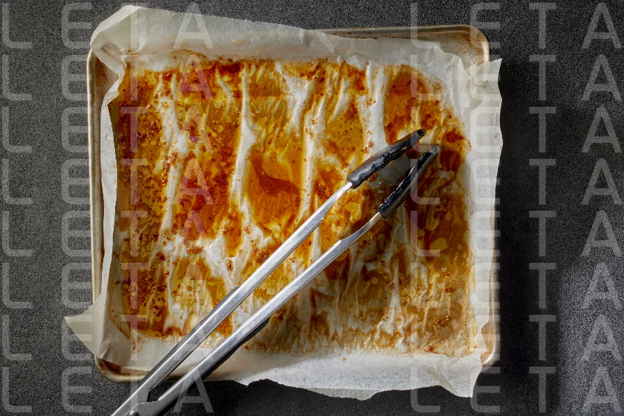oven tray after baking