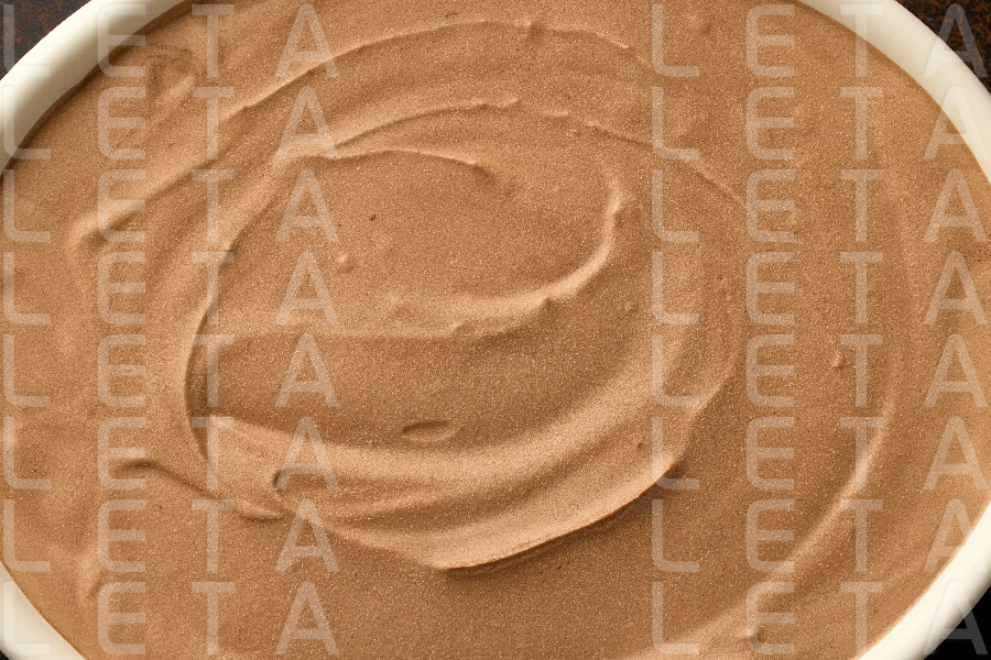 closeup of homemade chocolate ice cream