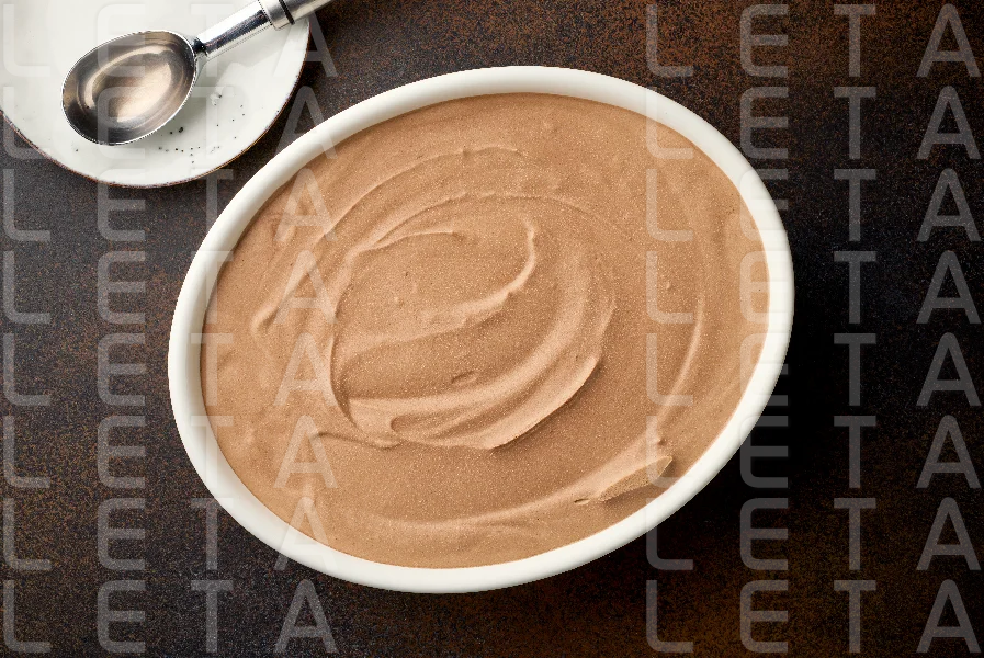 bowl of homemade chocolate ice cream