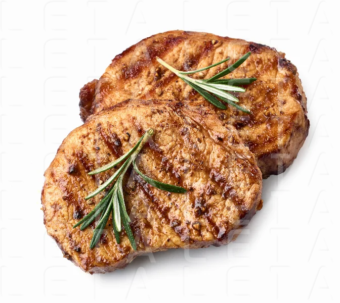 freshly grilled steaks