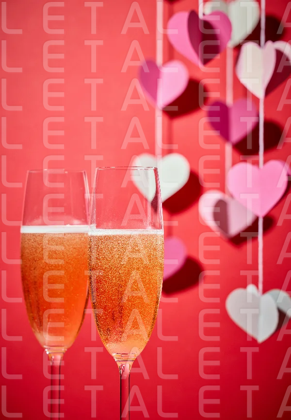 two glasses of champagne