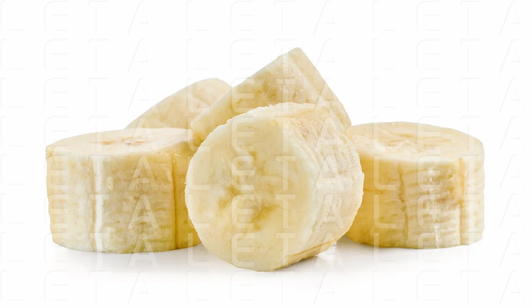 fresh banana pieces