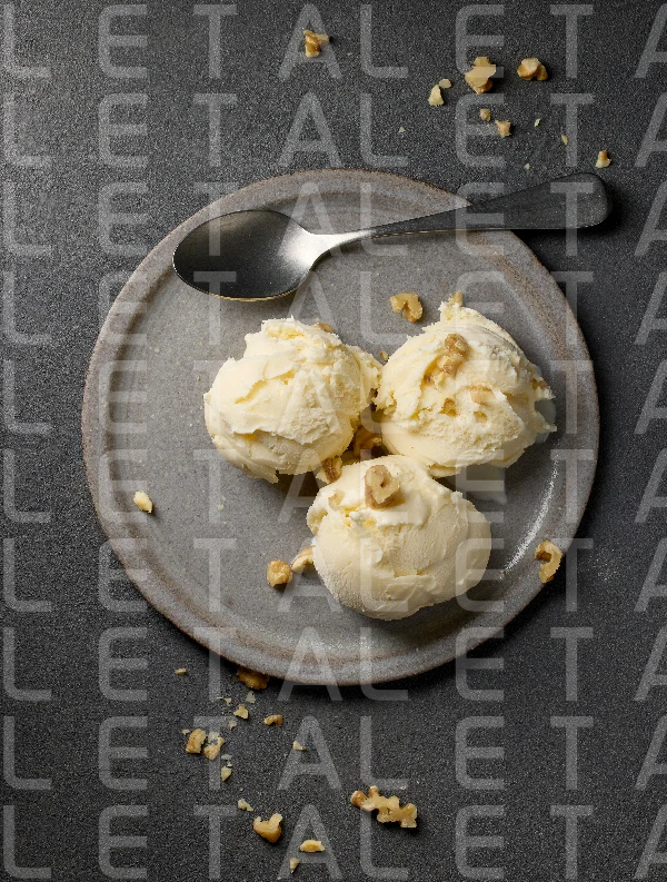 plate of vanilla ice cream