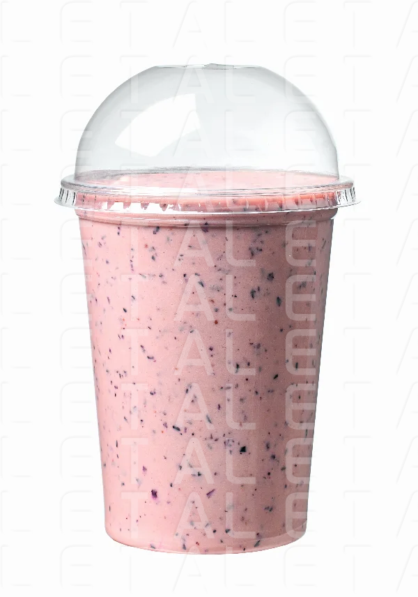 glass of fresh blueberry and jogurt smoothie