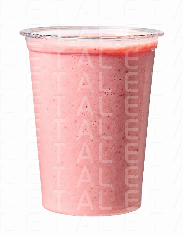 pink milkshake in take away cup