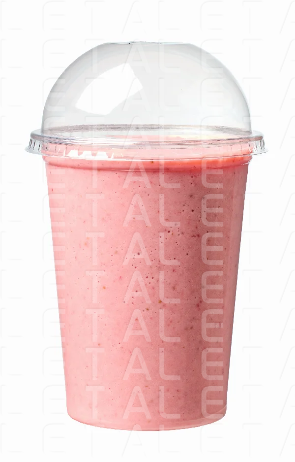 pink milkshake in take away cup