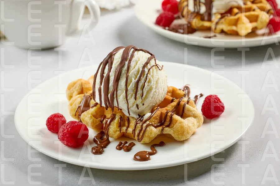freshly baked belgian waffle