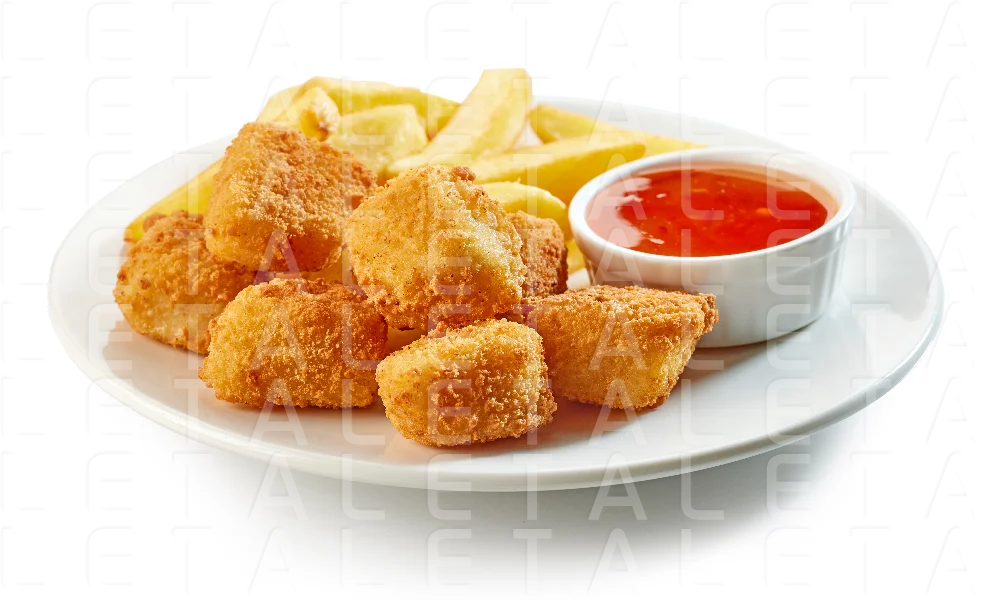 fried fish fillet nuggets