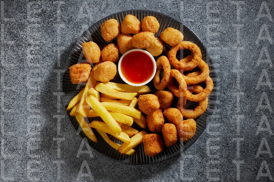 plate of various fried snacks
