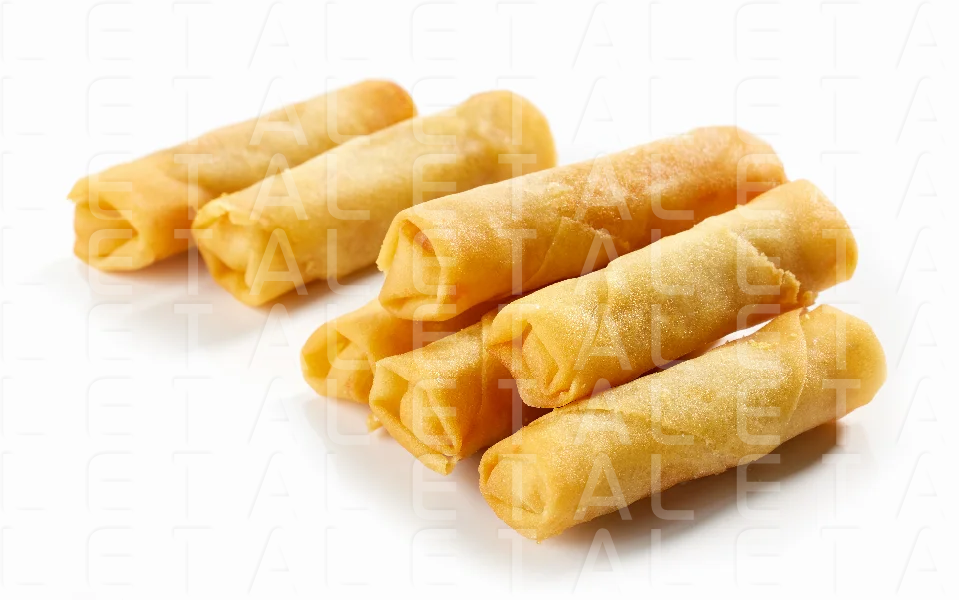fried springrolls isolated on white