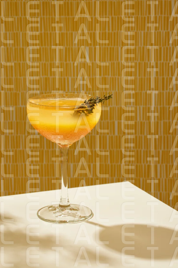 glass of peach juice