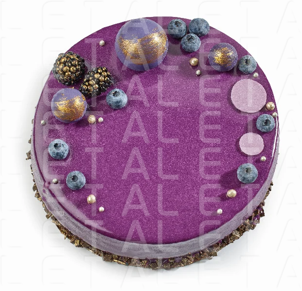 beautiful violet blueberry cake