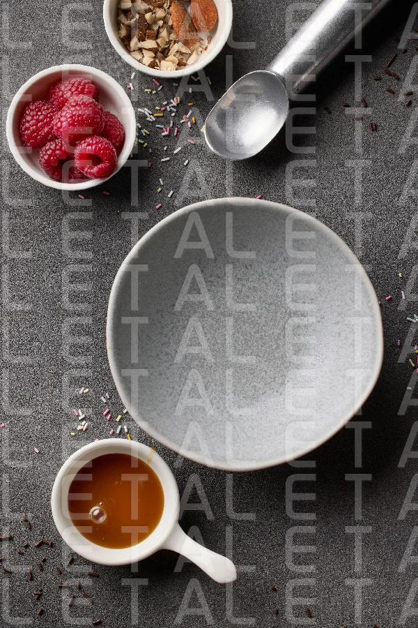 empty grey bowl
