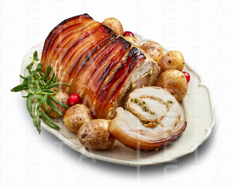 roast pork with potatoes