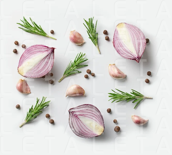 red onion and spices