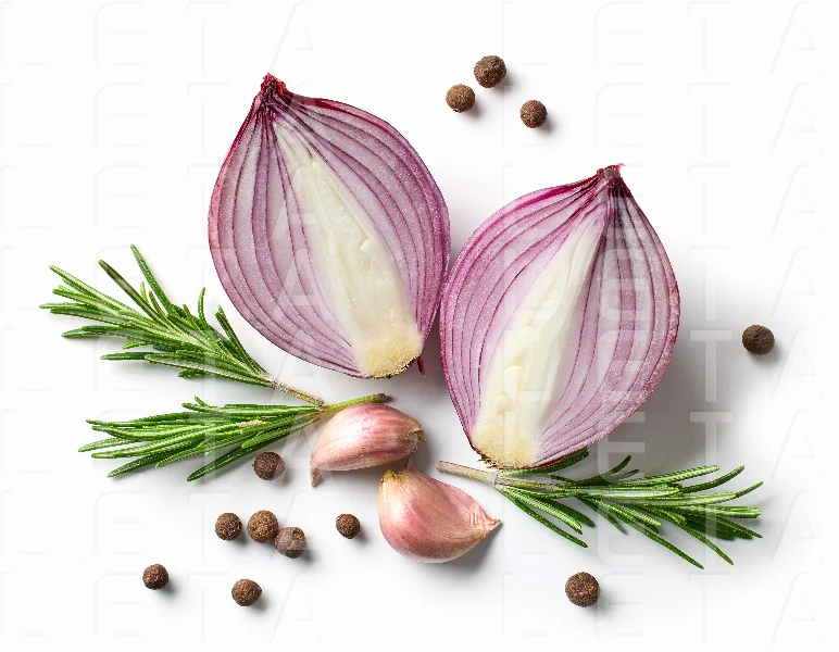 red onion and spices