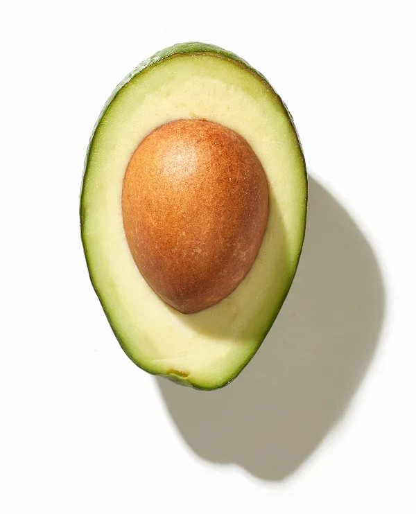 fresh halved avocado